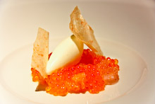 Smögen shrimp, trout roe, lump fish roe, yoghurt and vervain